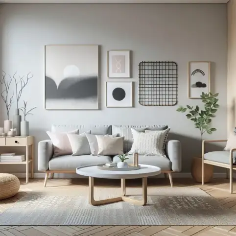 styl skandynawski salon w bloku
